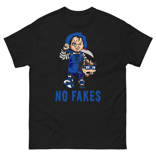 No Fakes Tshirt- Blue